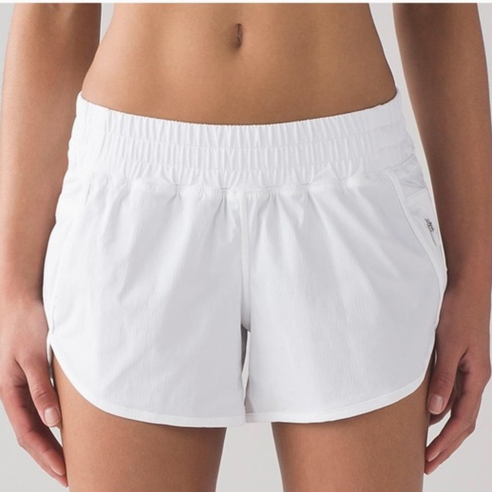 White Lululemon Tracker Shorts Size 4